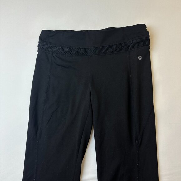 Tangerine Yoga Pants Womens Medium Black Mesh Waist Activewear Workout Running - Picture 2 of 12